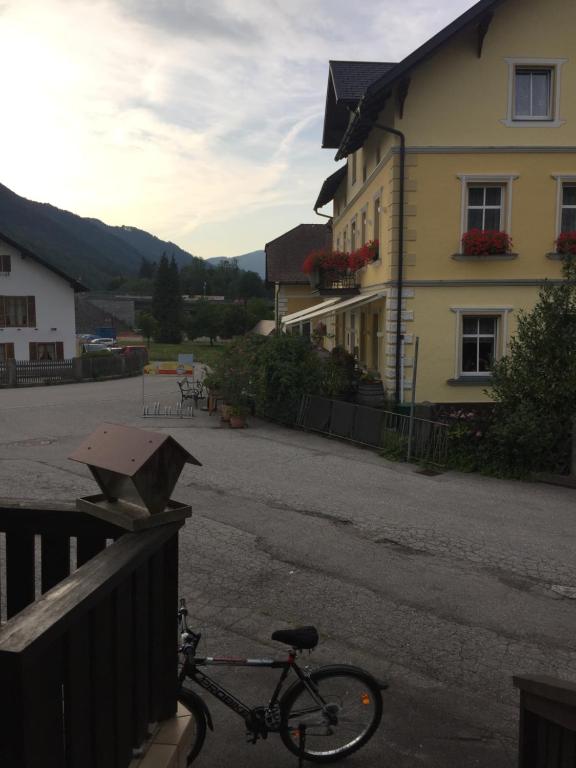 a bike parked in front of a building at Ferienwohnung Nr.1 in Hollenstein an der Ybbs