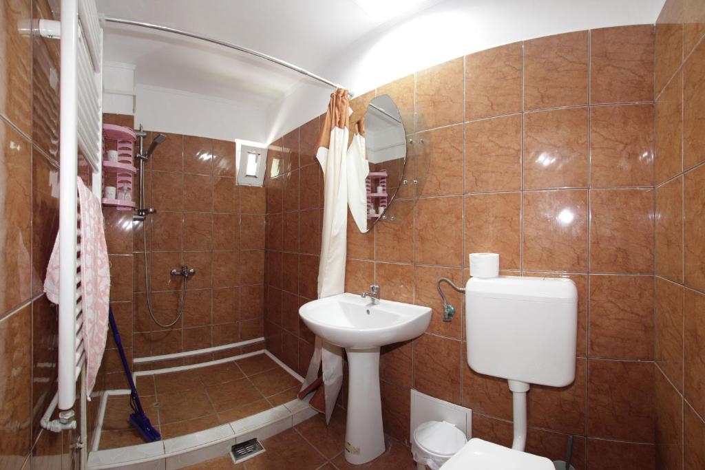 Koupelna v ubytování Casa Francisc