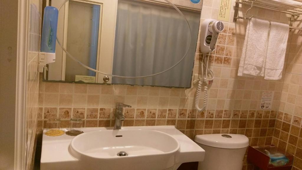 Koupelna v ubytování Dory Inn
