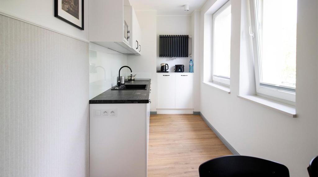 Kuchyňa alebo kuchynka v ubytovaní A+ apartament Rajska