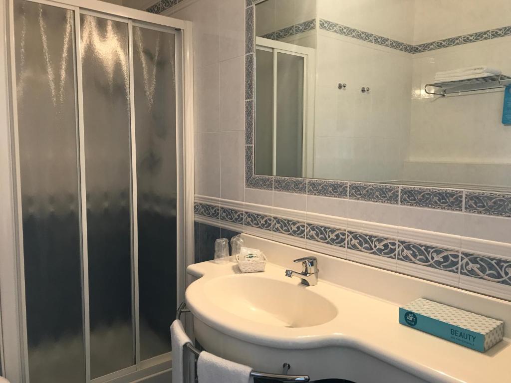 Koupelna v ubytování Hotel Principe
