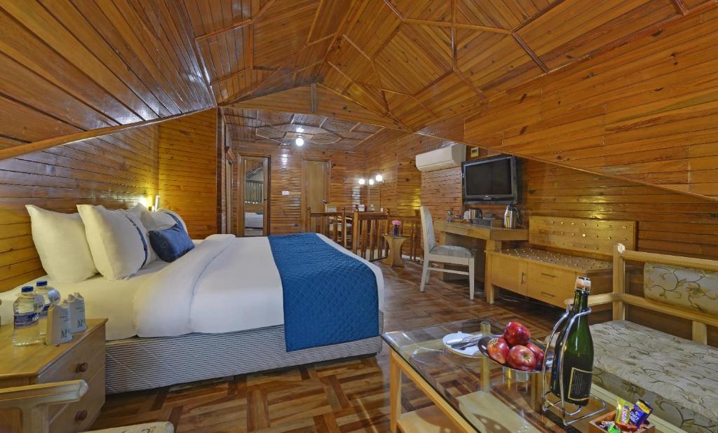 Posezení v ubytování Bravia Hotel Manali Inn