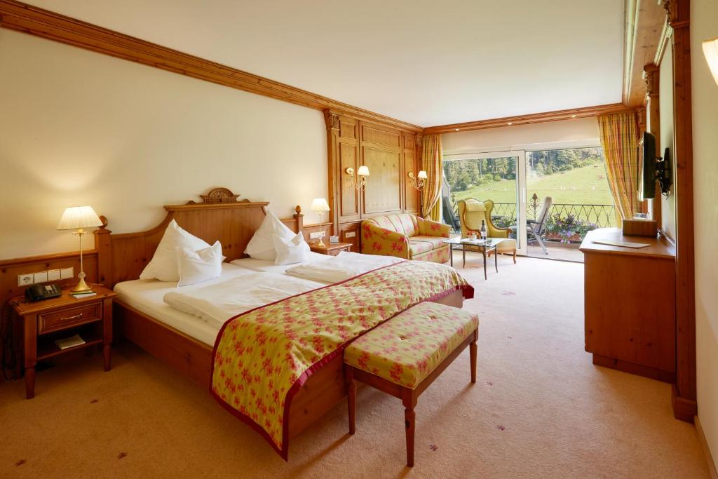 Postel nebo postele na pokoji v ubytování Hotel Kesslermühle