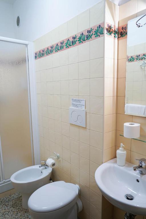 Koupelna v ubytování Albergo Tre Donzelle
