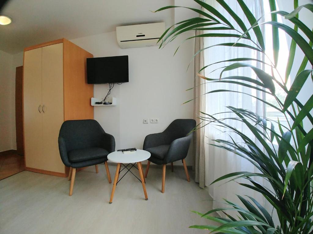 TV a/nebo společenská místnost v ubytování Hotel garni Paleta
