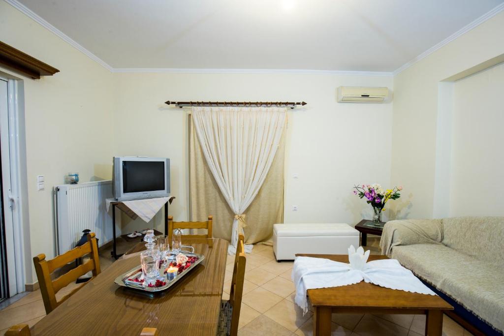 Televízia a/alebo spoločenská miestnosť v ubytovaní Joanna 's Loft
