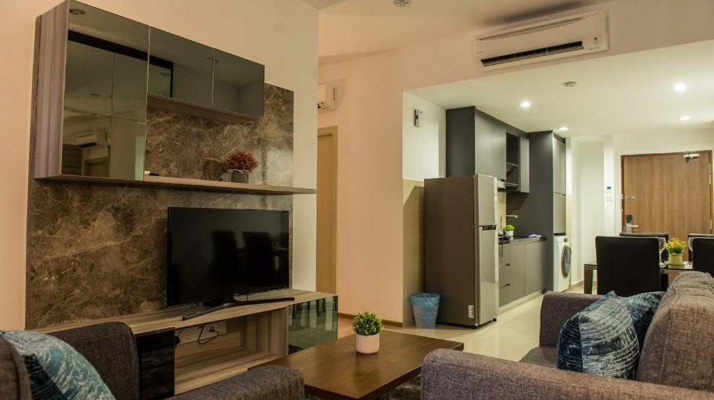 Kuchyň nebo kuchyňský kout v ubytování Encorp Marina Suites By Iconic Bliss