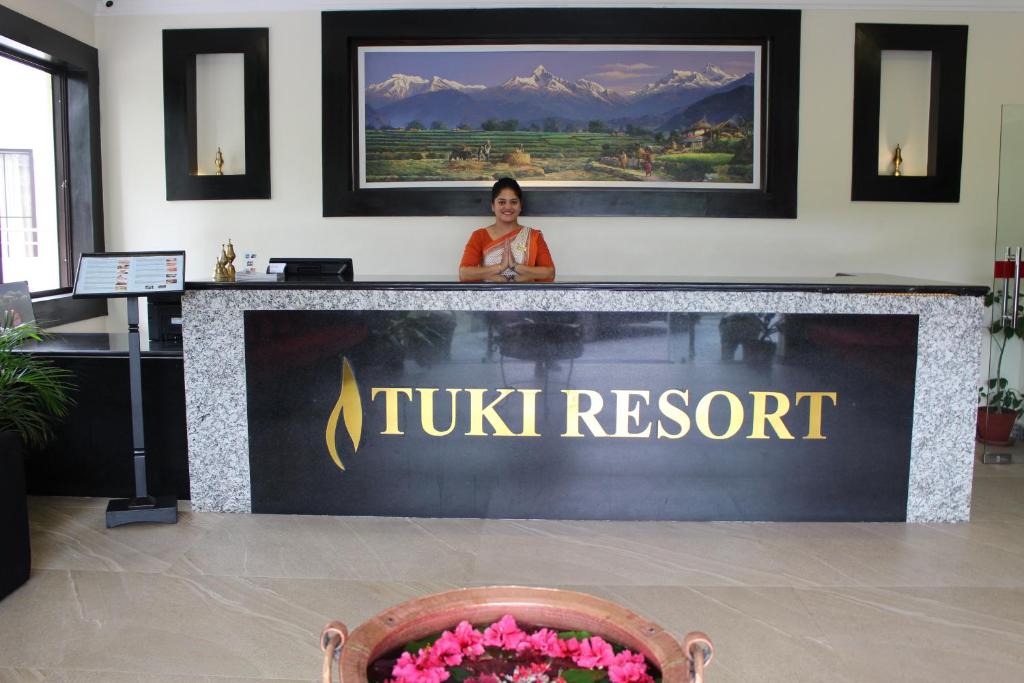 Khu vực sảnh/lễ tân tại Tuki Resort Pokhara