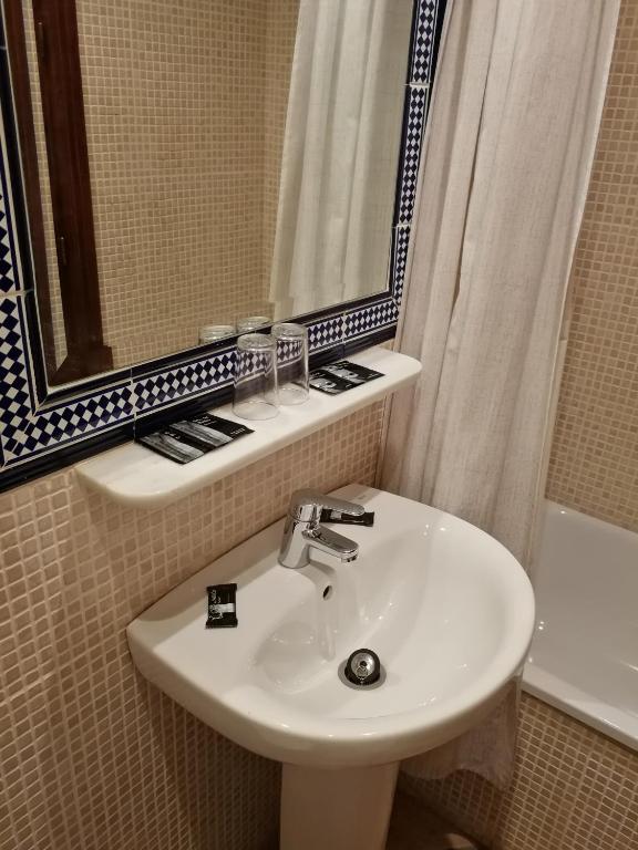 Koupelna v ubytování Hostal Maestre
