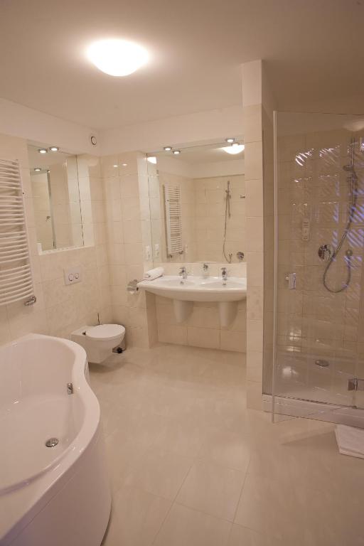 Koupelna v ubytování Hotel Rubin