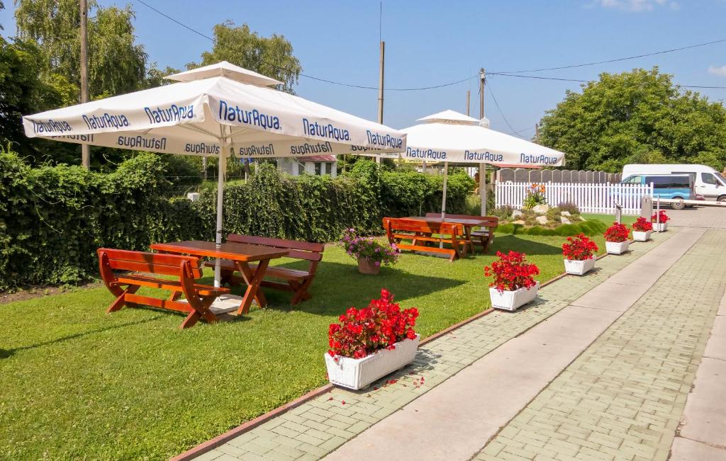 Zahrada ubytování HBH Bajor Sörház Sólyomfészek Panzió
