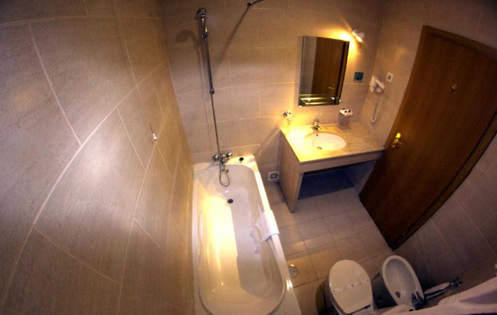 Koupelna v ubytování Hotel Durao