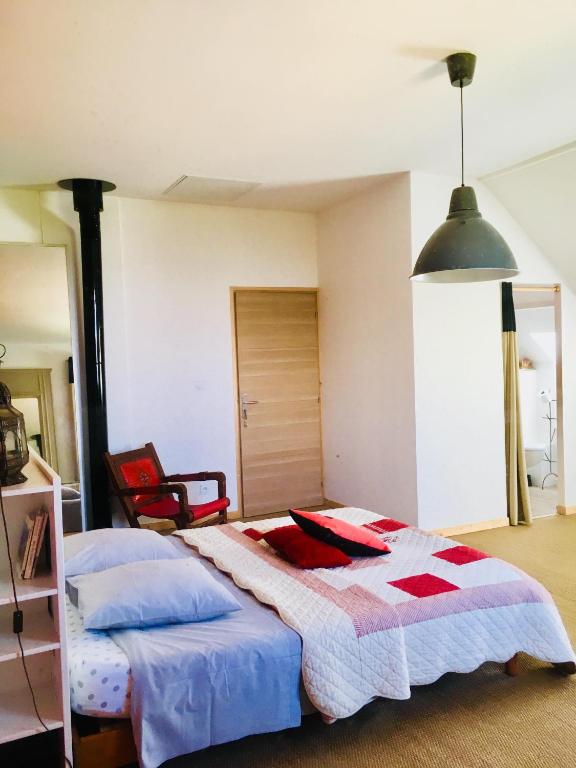 Ferme de la Cochette - Chambre Roi Avec Vue Sur La Montagne
