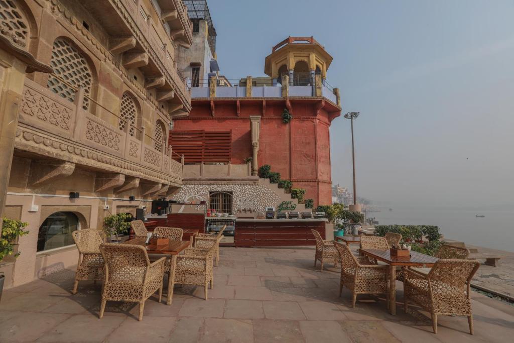 Balkón nebo terasa v ubytování Guleria Kothi at Ganges