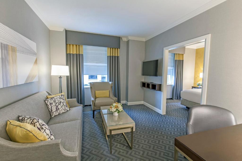 Posezení v ubytování Fairmont Olympic Hotel