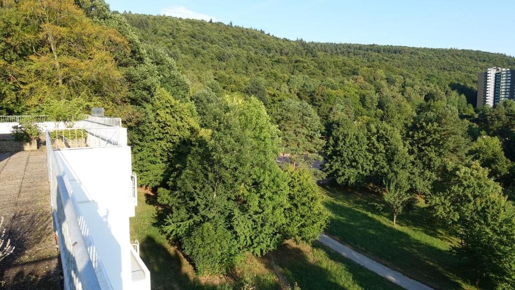 an aerial view of a forest of trees at Hotel ISG Heidelberg in Heidelberg