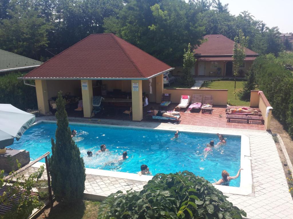 un gruppo di persone che nuotano in piscina di Stars Palić a Palić