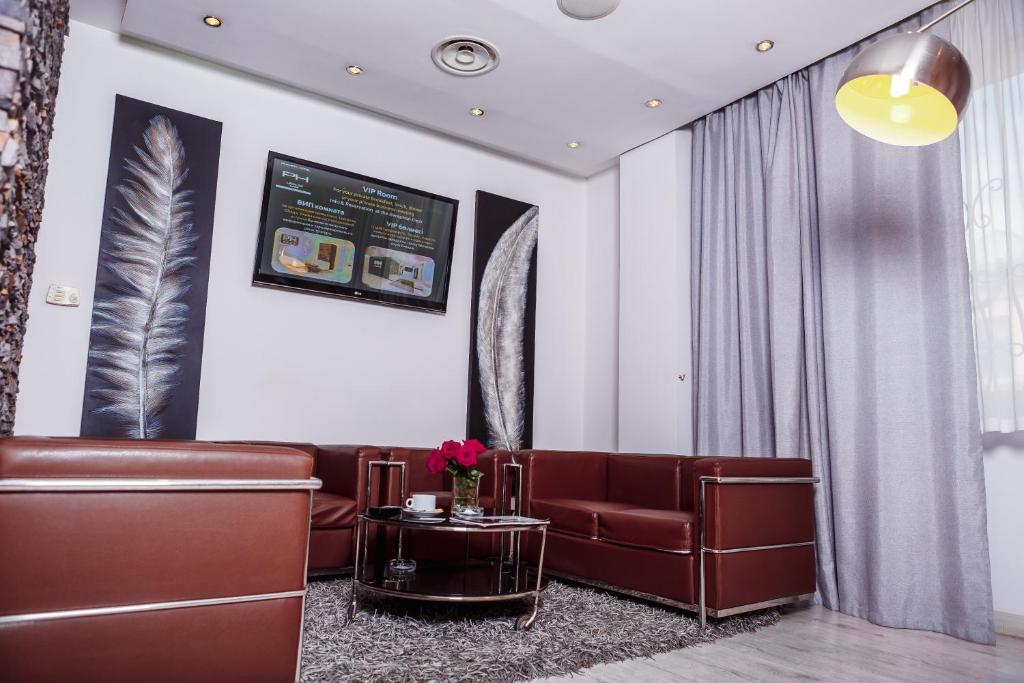 Posezení v ubytování Hotel Pushkin