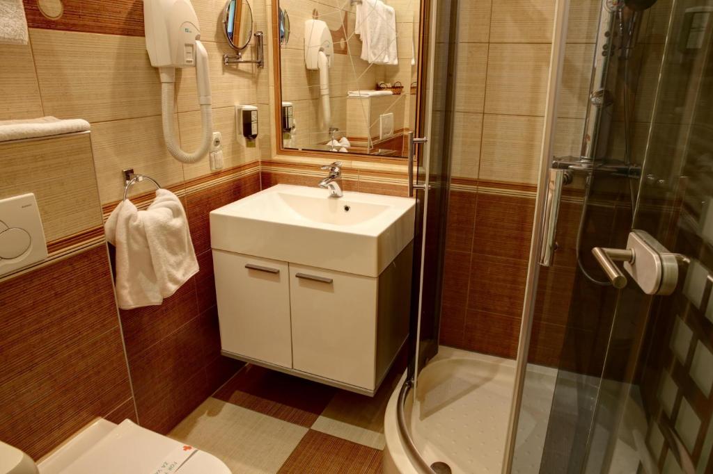 Koupelna v ubytování Hotel Gorenje