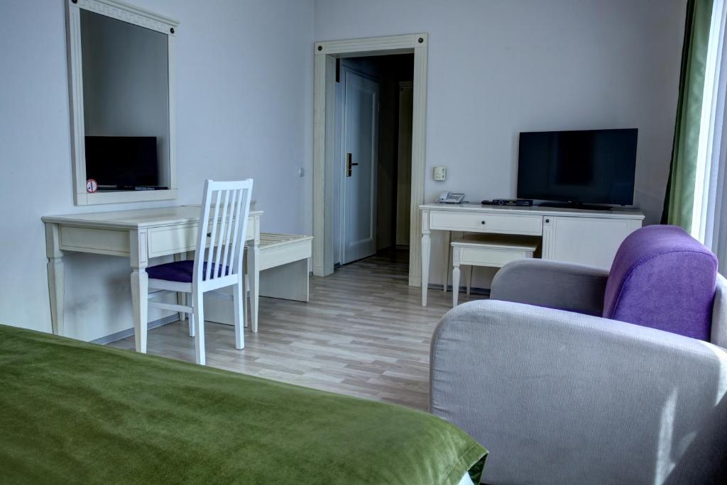 TV a/nebo společenská místnost v ubytování Hotel Gorenje