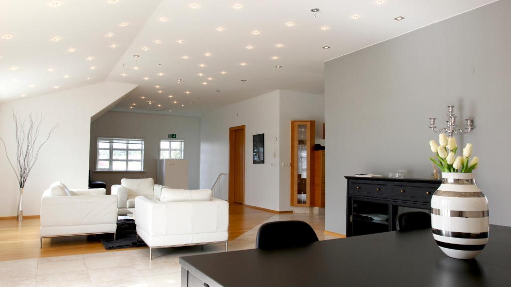 Posezení v ubytování Askja Apartment