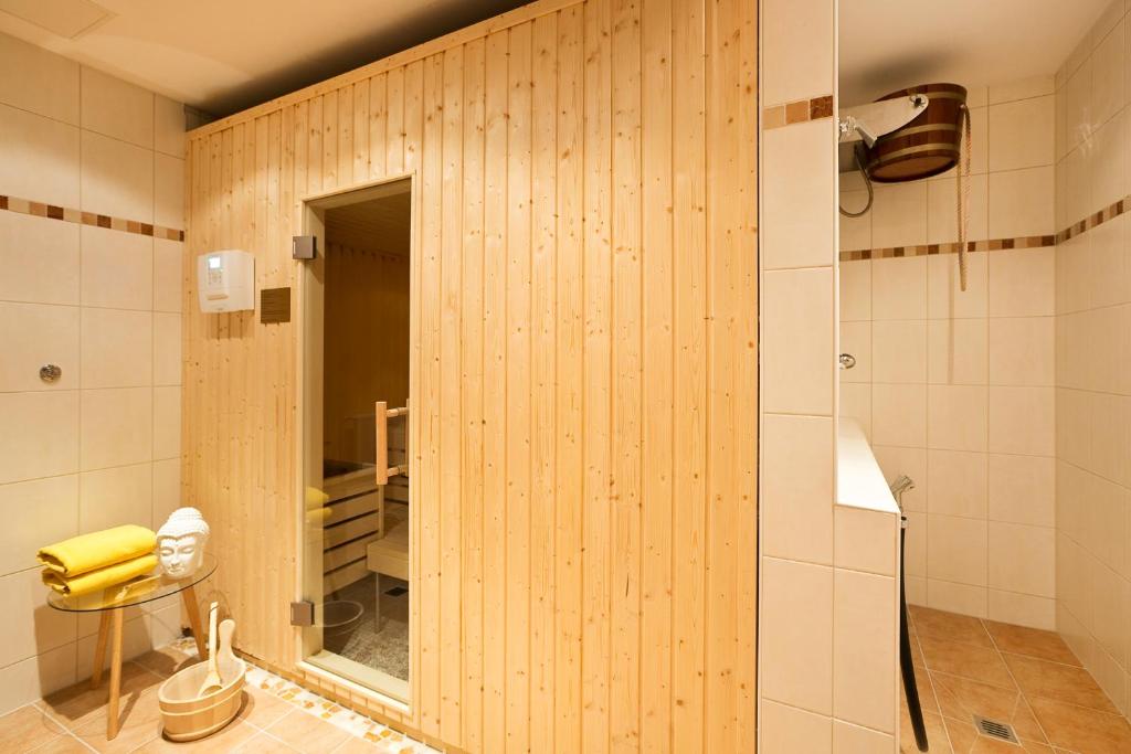 Koupelna v ubytování Hotel Alpenglühn