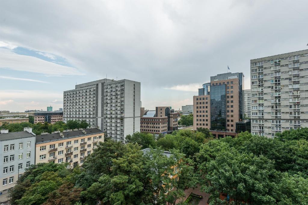 Výhľad na mesto Varšava alebo výhľad na mesto priamo z apartmánu