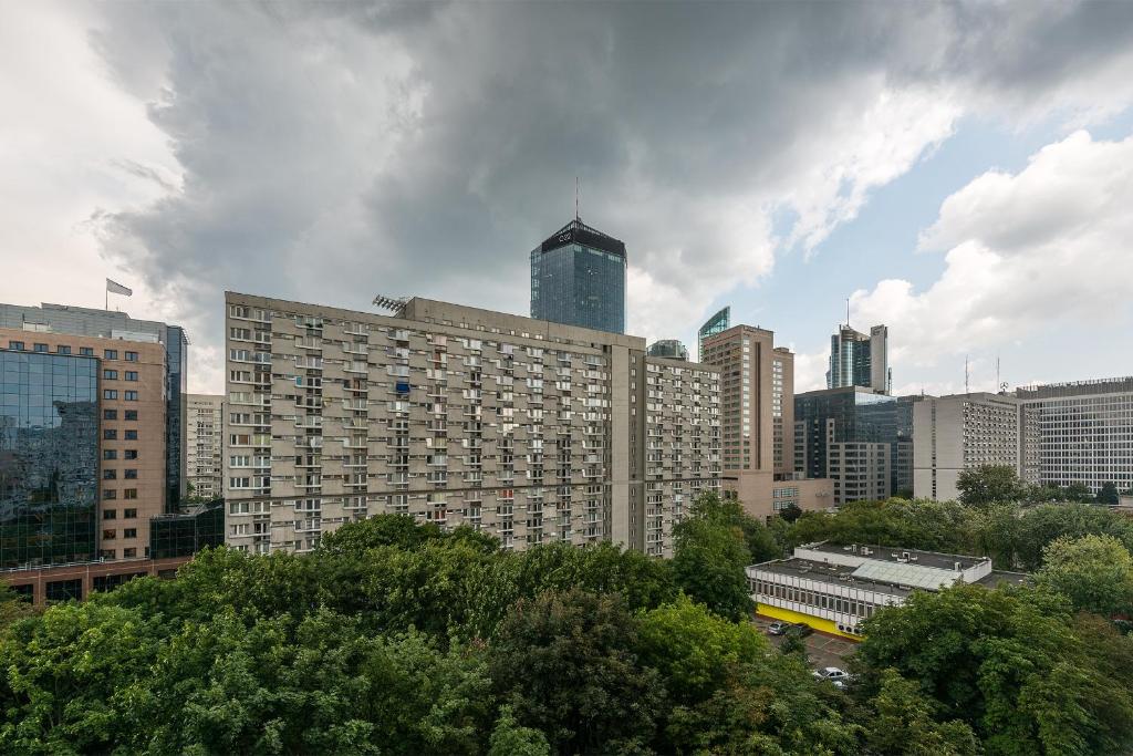 Výhľad na mesto Varšava alebo výhľad na mesto priamo z apartmánu
