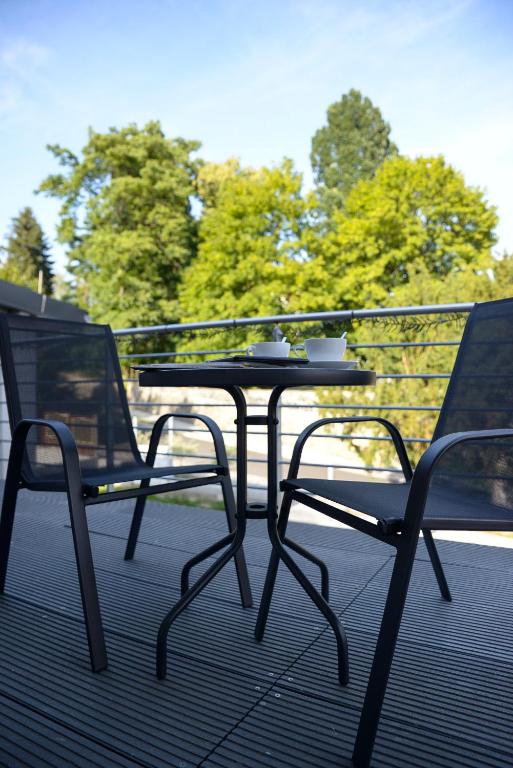 Balkón nebo terasa v ubytování Apartmány Benešov