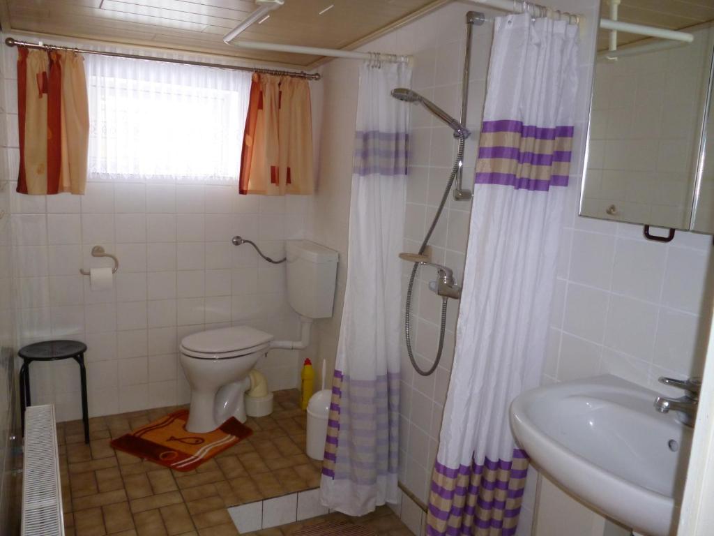 Koupelna v ubytování Haus Frohsinn