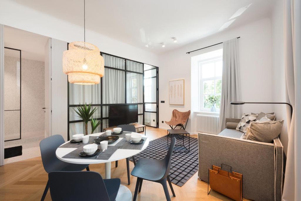 Posezení v ubytování Apartments Rog