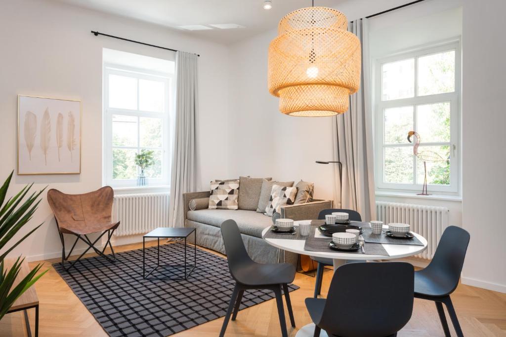 Posezení v ubytování Apartments Rog