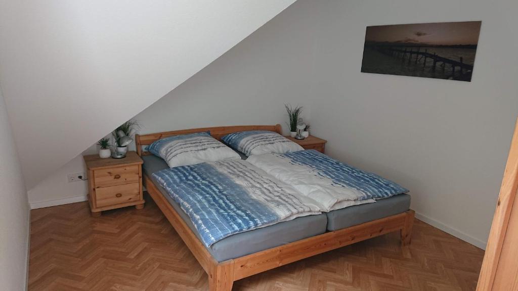 Postel nebo postele na pokoji v ubytování Ferienwohnungen Eismecke
