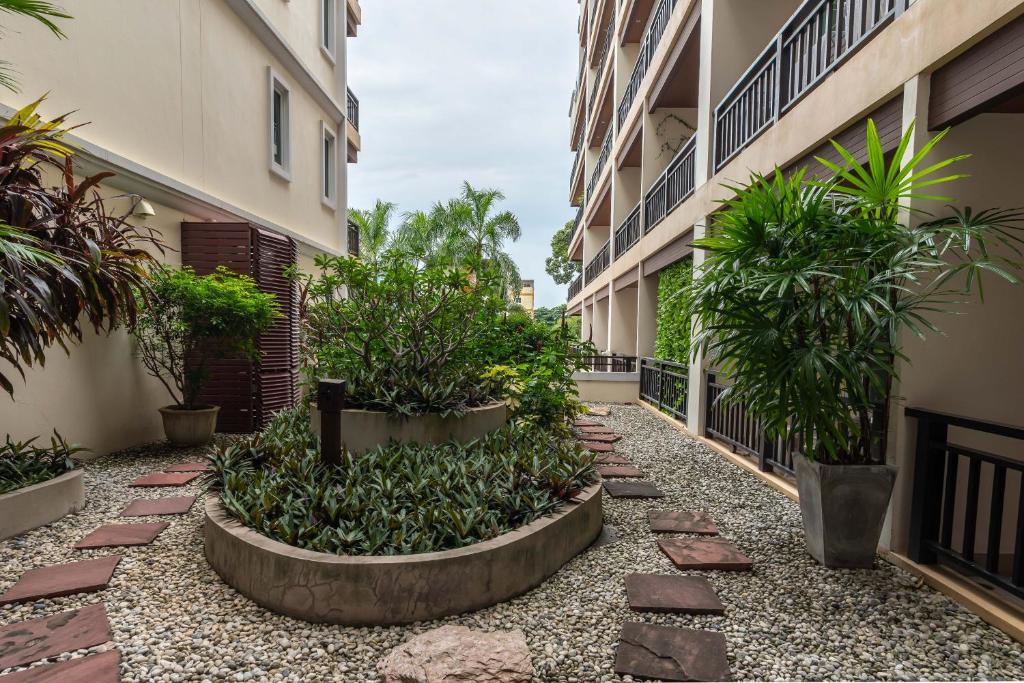 Zahrada ubytování Jomtien Beach Penthouses