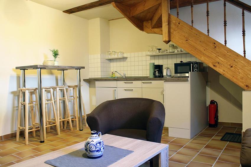 Kuchyň nebo kuchyňský kout v ubytování Hotel garni Tilia