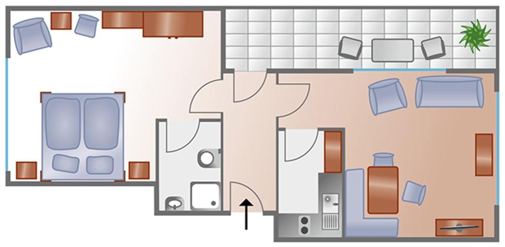 Půdorys ubytování Landhaus Lederer