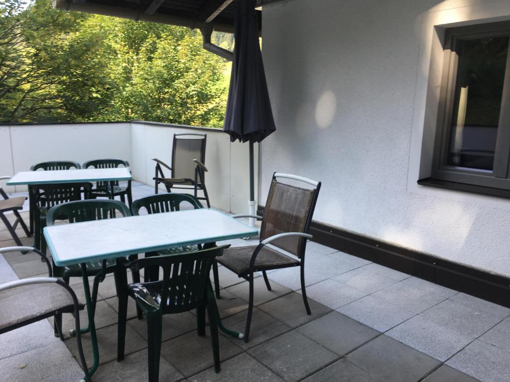 Patio alebo iná vonkajšia časť ubytovania Ferienwohnungen Vierthaler
