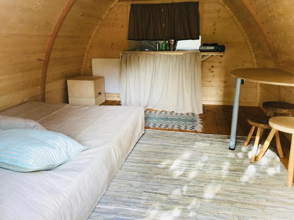 Postel nebo postele na pokoji v ubytování Camping Oleiros