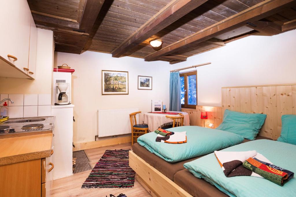 Kuchyň nebo kuchyňský kout v ubytování Alpengasthof Paletti