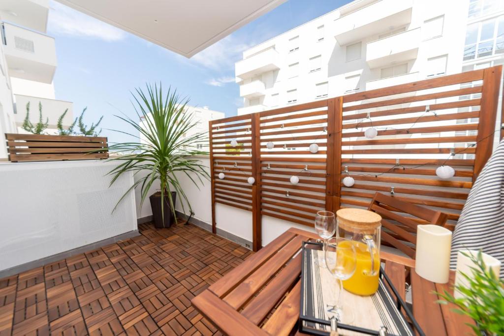 Balkón alebo terasa v ubytovaní City apartment Marlo