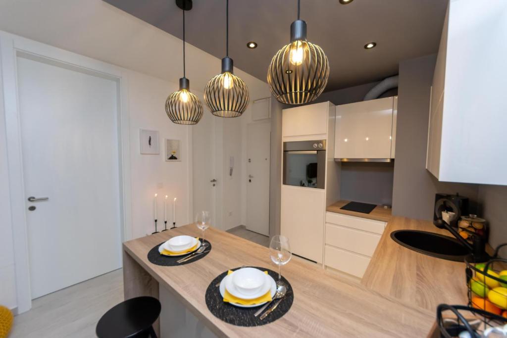Kuchyňa alebo kuchynka v ubytovaní City apartment Marlo
