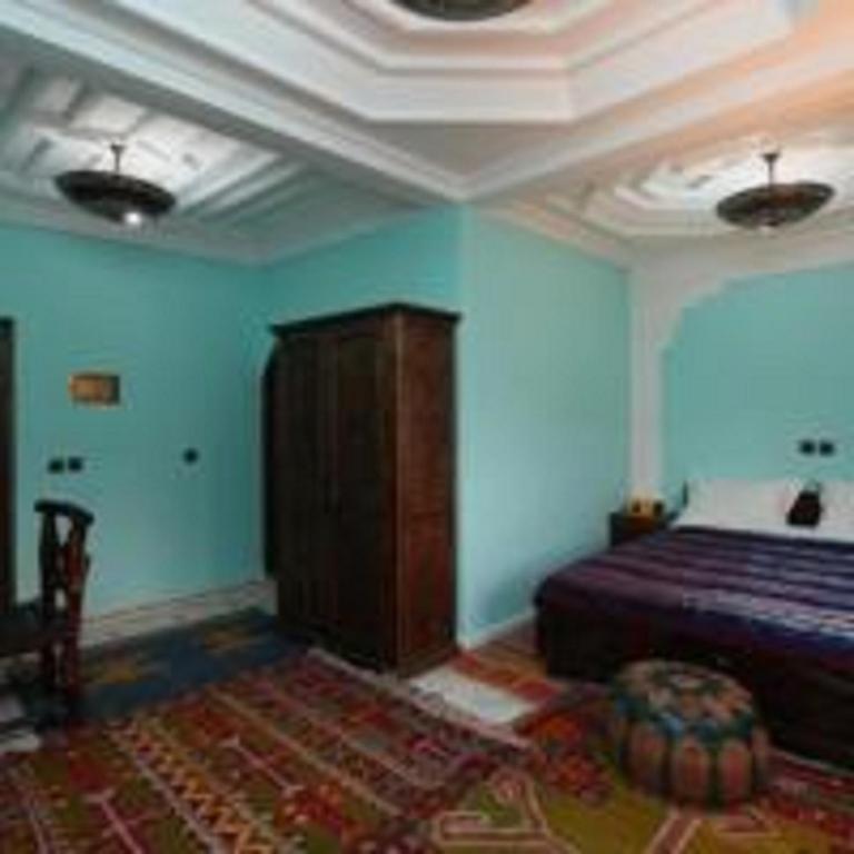 Postel nebo postele na pokoji v ubytování Imlil Lodge