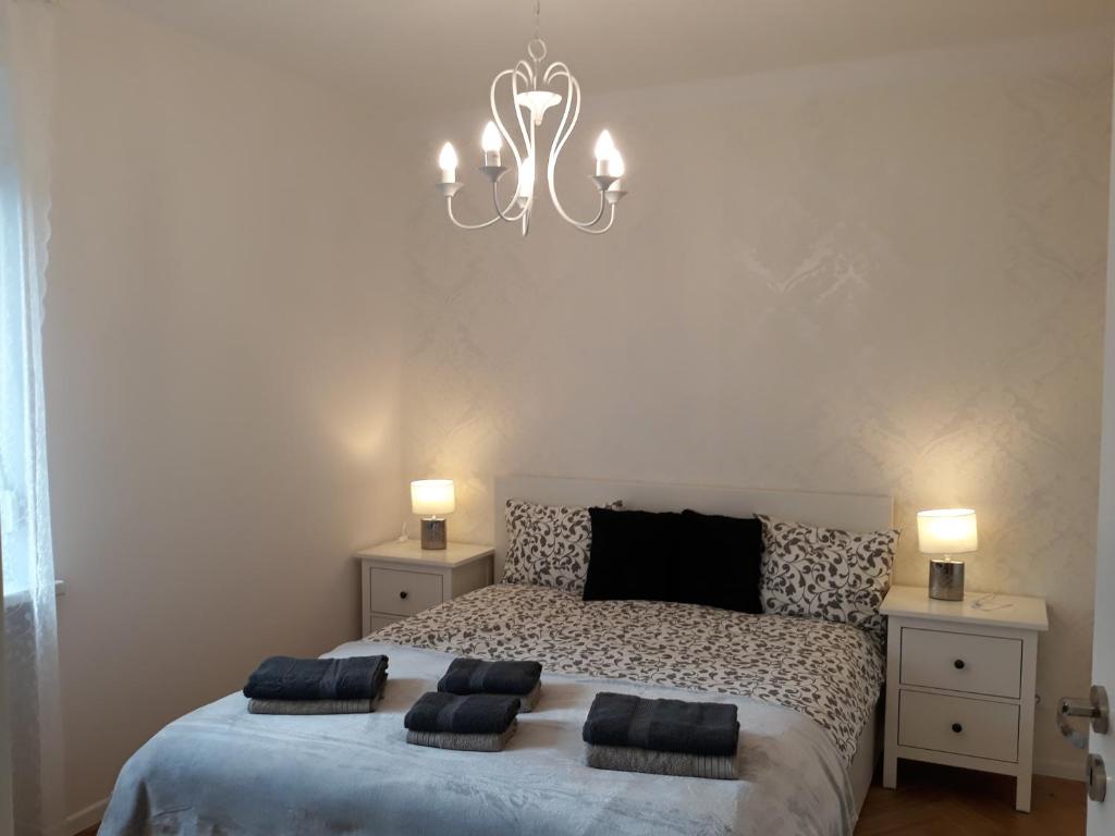 Posteľ alebo postele v izbe v ubytovaní 2 Bedroom City Center Apartment