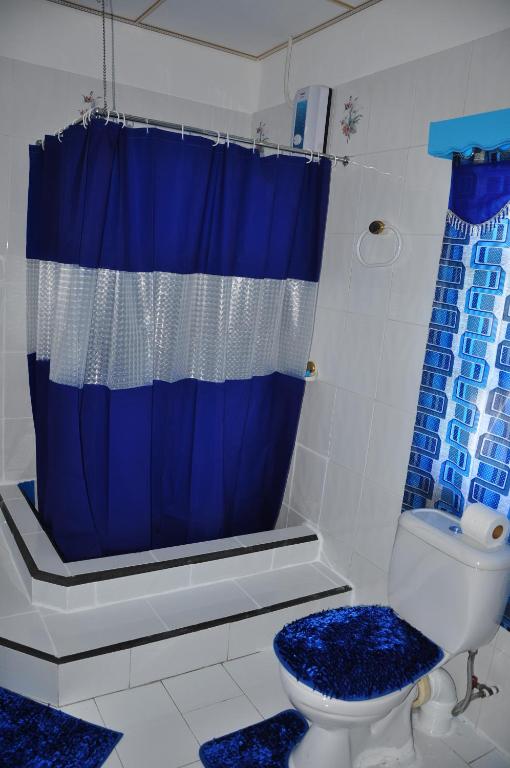 Koupelna v ubytování Le Chateau Bleu