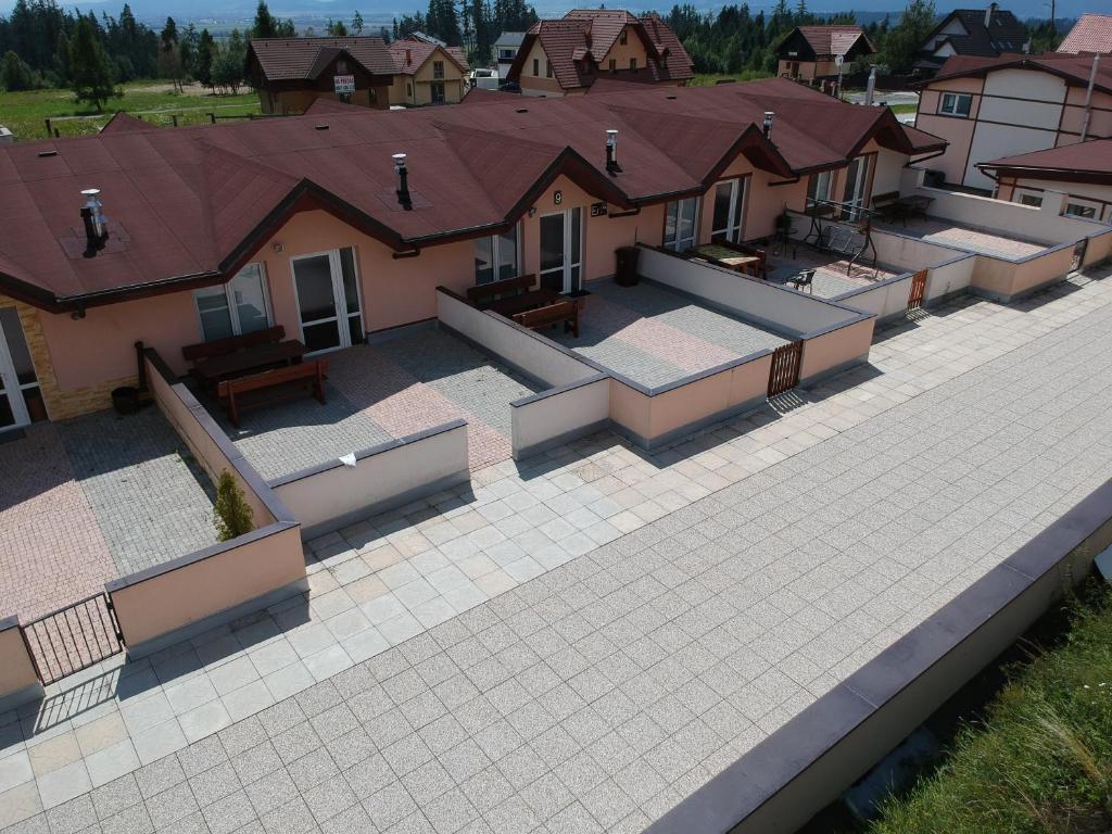 an overhead view of a house with a roof at Apartment Eric 9D High Tatras in Dolný Smokovec