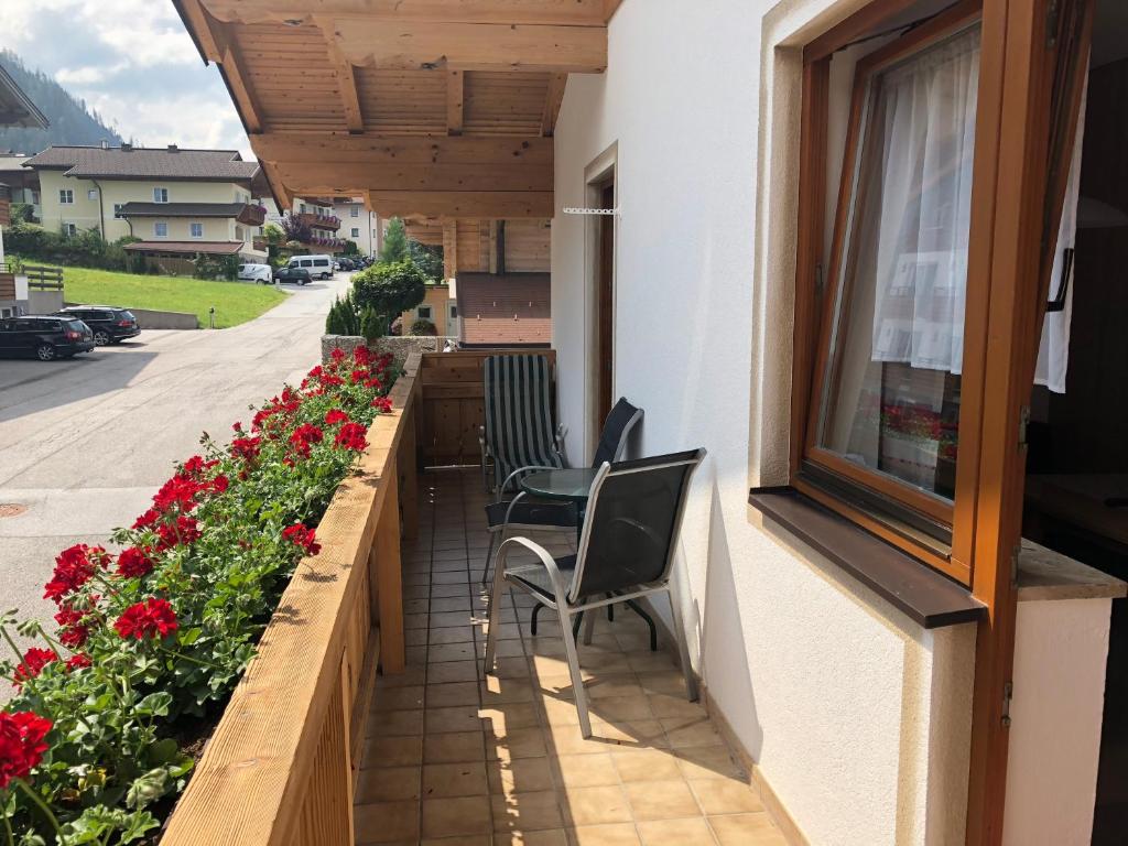 Balkón nebo terasa v ubytování Landhaus Brigitte