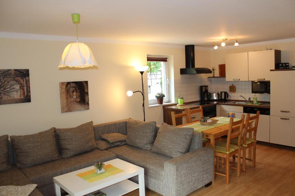 Køkken eller tekøkken på Ferienwohnungen Margaretenhof, Plaue