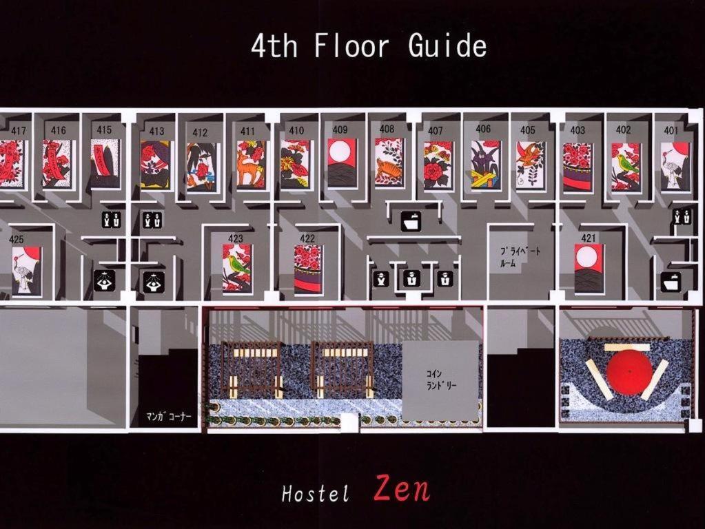 Půdorys ubytování Hostel Zen