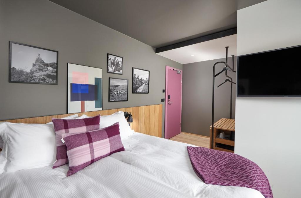 Postel nebo postele na pokoji v ubytování Mývatn - Berjaya Iceland Hotels