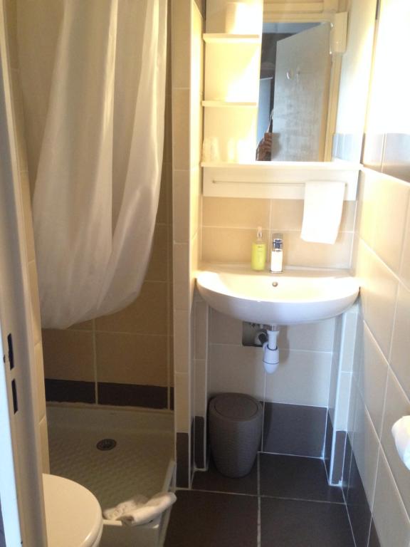 Koupelna v ubytování Hotel Abelia
